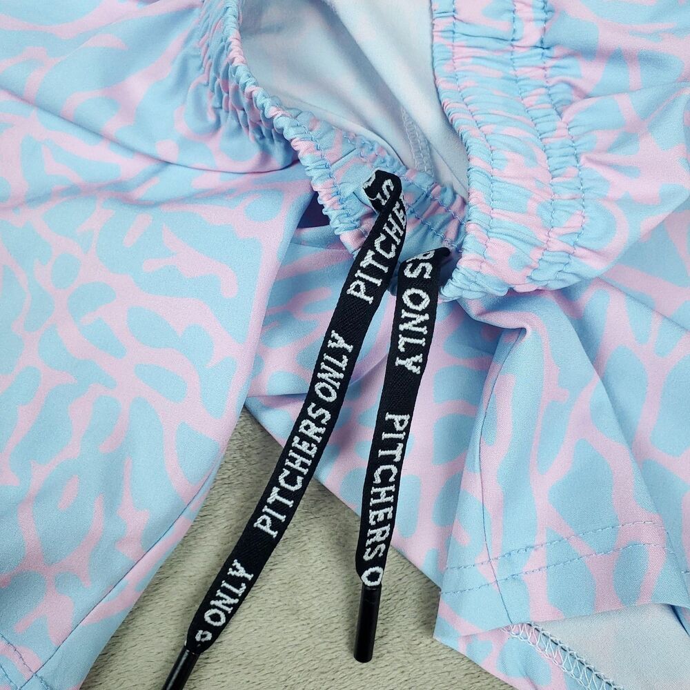 Pitchers Only Shorts Mens XL Blue Pink Geometric Athletic Drawstring Pockets - Picture 4 of 8